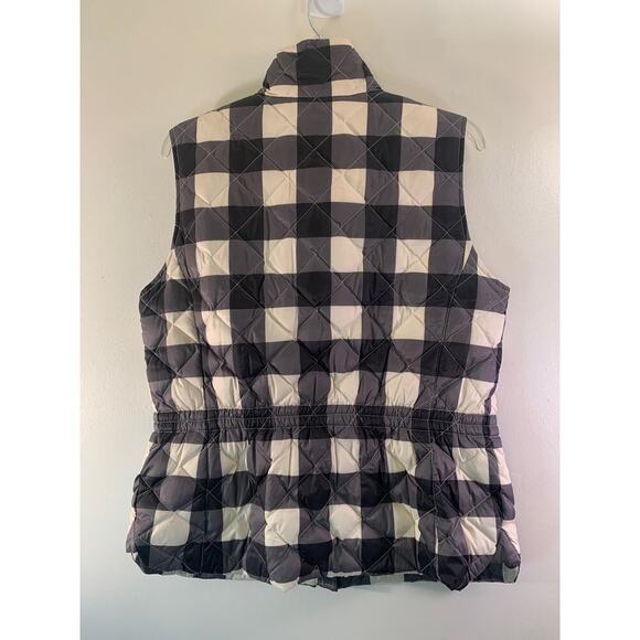 TALBOTS Women’s Plaid Down Quilted Puffer Vest / Size: Medium - Picture 10 of 12